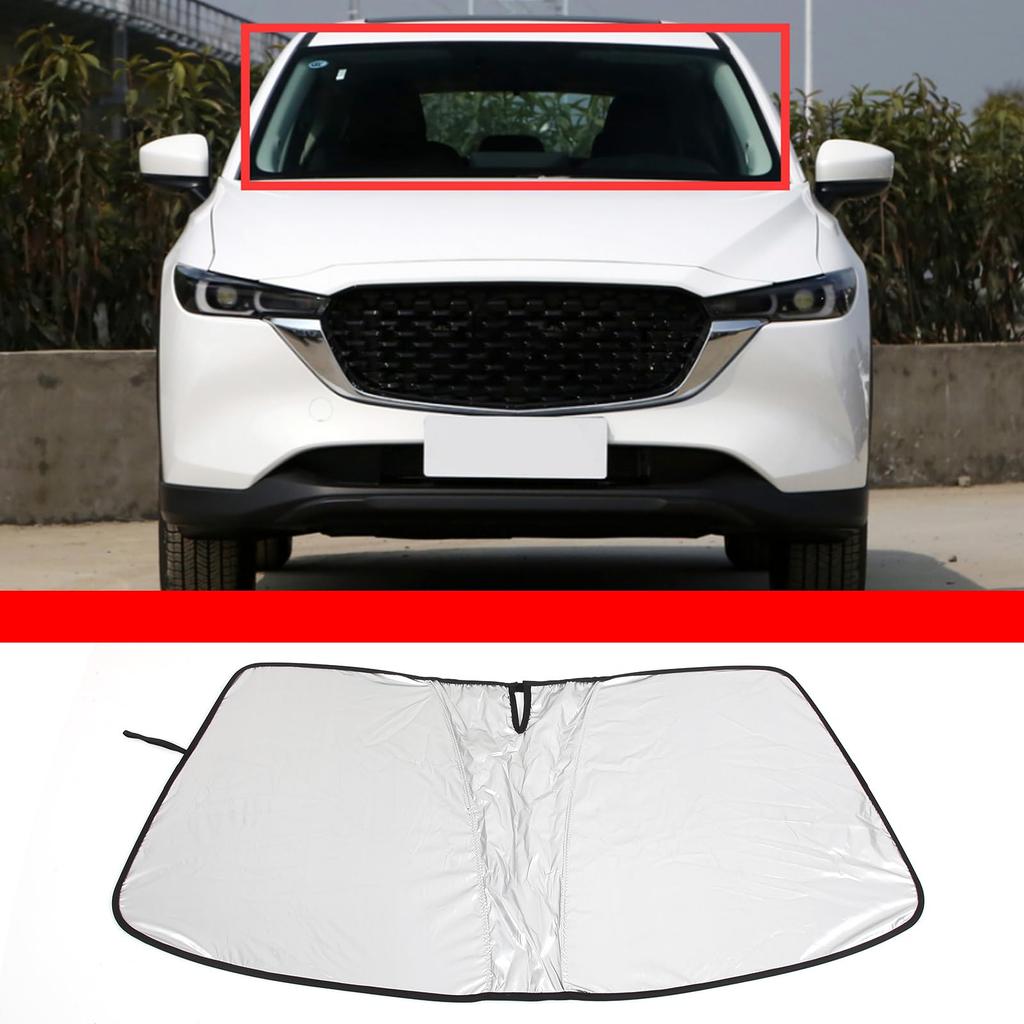 Hcilloend Sunshade for New Mazda CX5 KF Series Windshield Blackout Front Car Front UV Sun Includes Storage Easy Car Interior Protection for Car