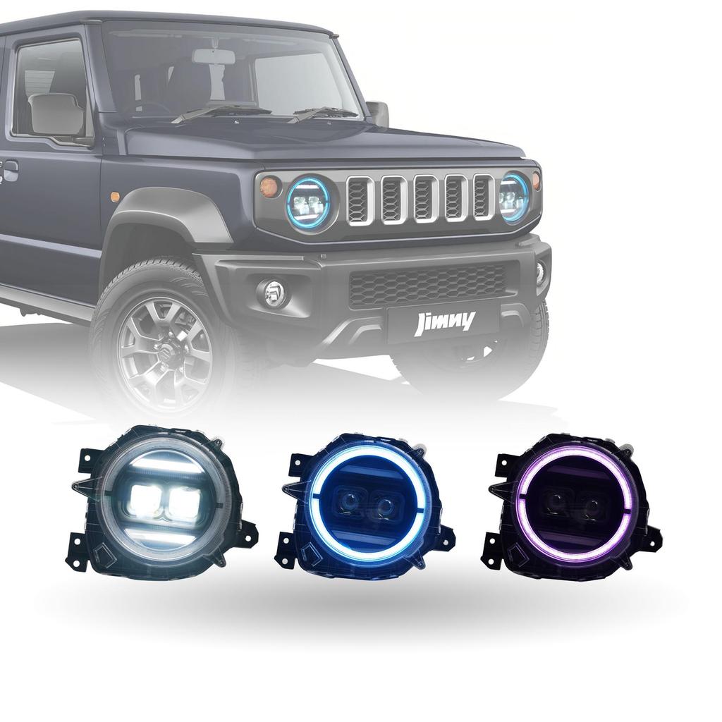 2018-Present Suzuki Jimny Modified Headlights: High-Quality ABS Shell, High-Brightness Lighting