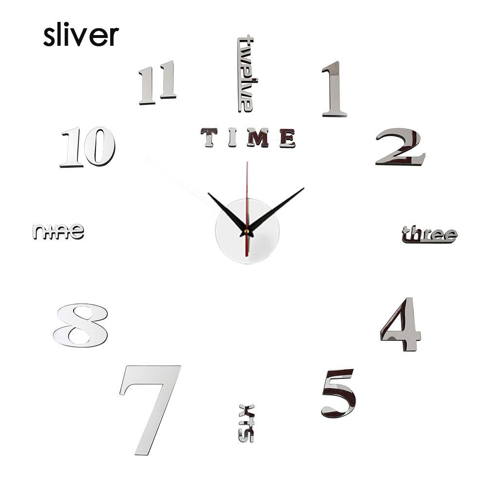 Heiße abnehmbare 3D-Wanduhr Spiegel Wandaufkleber Kreative DIY Wanduhren Kunst Aufkleber Aufkleber Wohnkultur Wohnzimmer Quarznadel