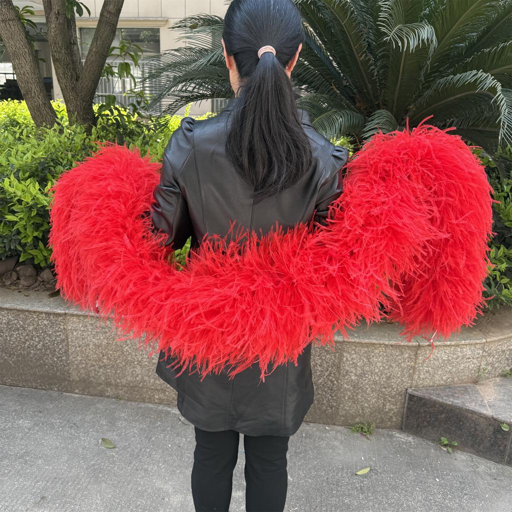 DIY Weißer STRAUSSENFEDER boa 1 6 10 15 35lagig Straußenfeder boa Besatz Tanzkleid Hochzeit Basteln Halloween Kundenspezifische Lieferung auf Lager