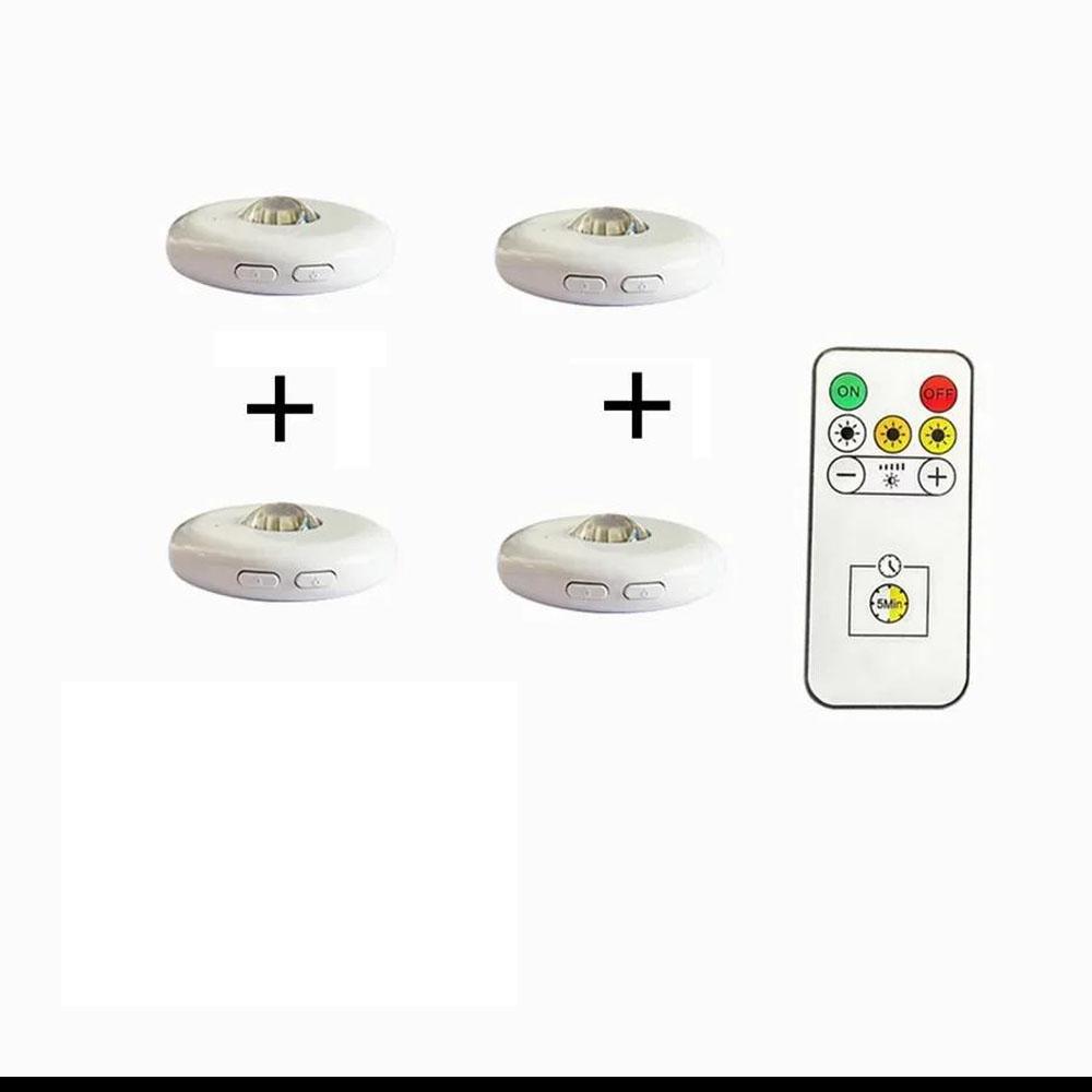 LED Under Cabinet Lamp Remote control Wireless Ultra-Thin Night Light for Kitchen Bedroom Wardrobe USB Rechargeable wall lamp