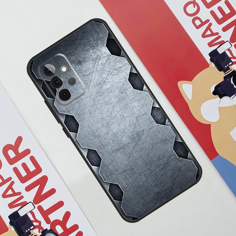 Steel Iron Metal Pattern Case For Samsung Galaxy A36 A35 A55 A06 A16 A26 A56 A53 A32 A52 A33 A13 A14 A34 A54 A17 A15