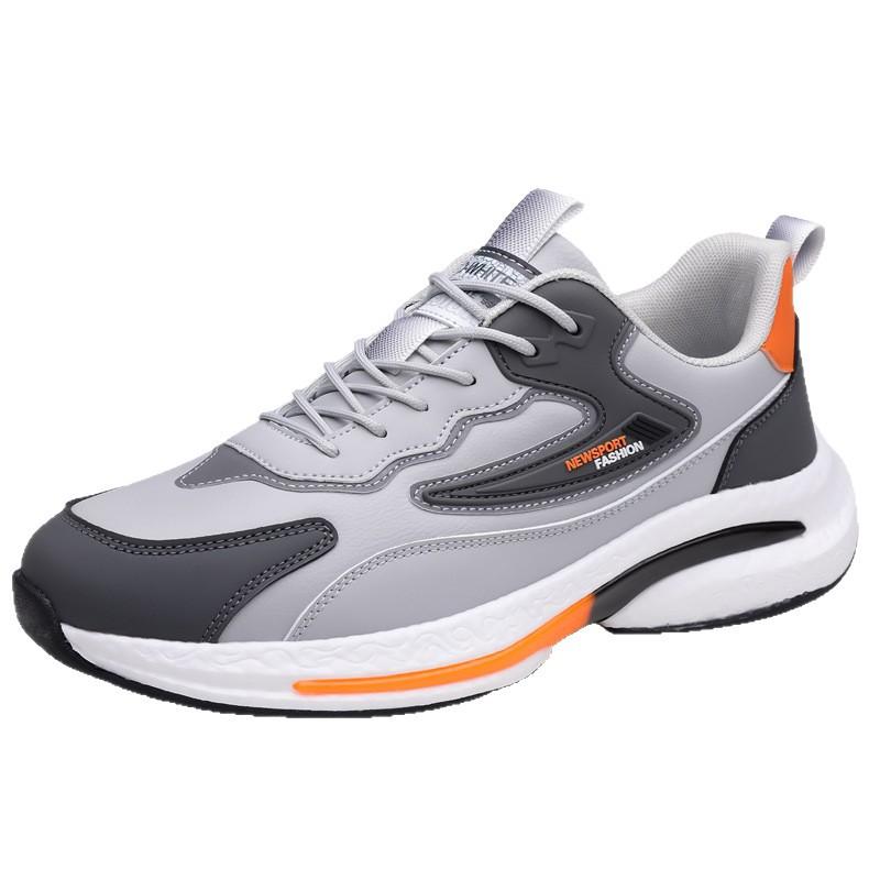 Men's Shoes 2025 Summer New Men's Youth Trend Leather Surface Waterproof Sports Leisure Running Ruffian Handsome Dad Trendy Shoes