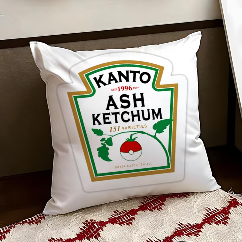 Funny Ketchup Label Cushion Cover Reversible Soft Durable Pillow Cover Home  Car MultiScene Use for Daily Comfort