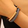Double Line Metal Tube Jewelry Set Black and White Fashion Jewelry  Daily Wear