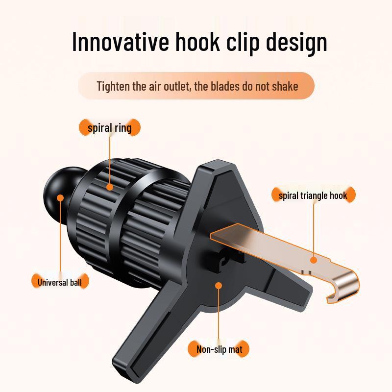 Universal Anti-Shake Car Phone Holder with Air Vent Mount and One-Key Release