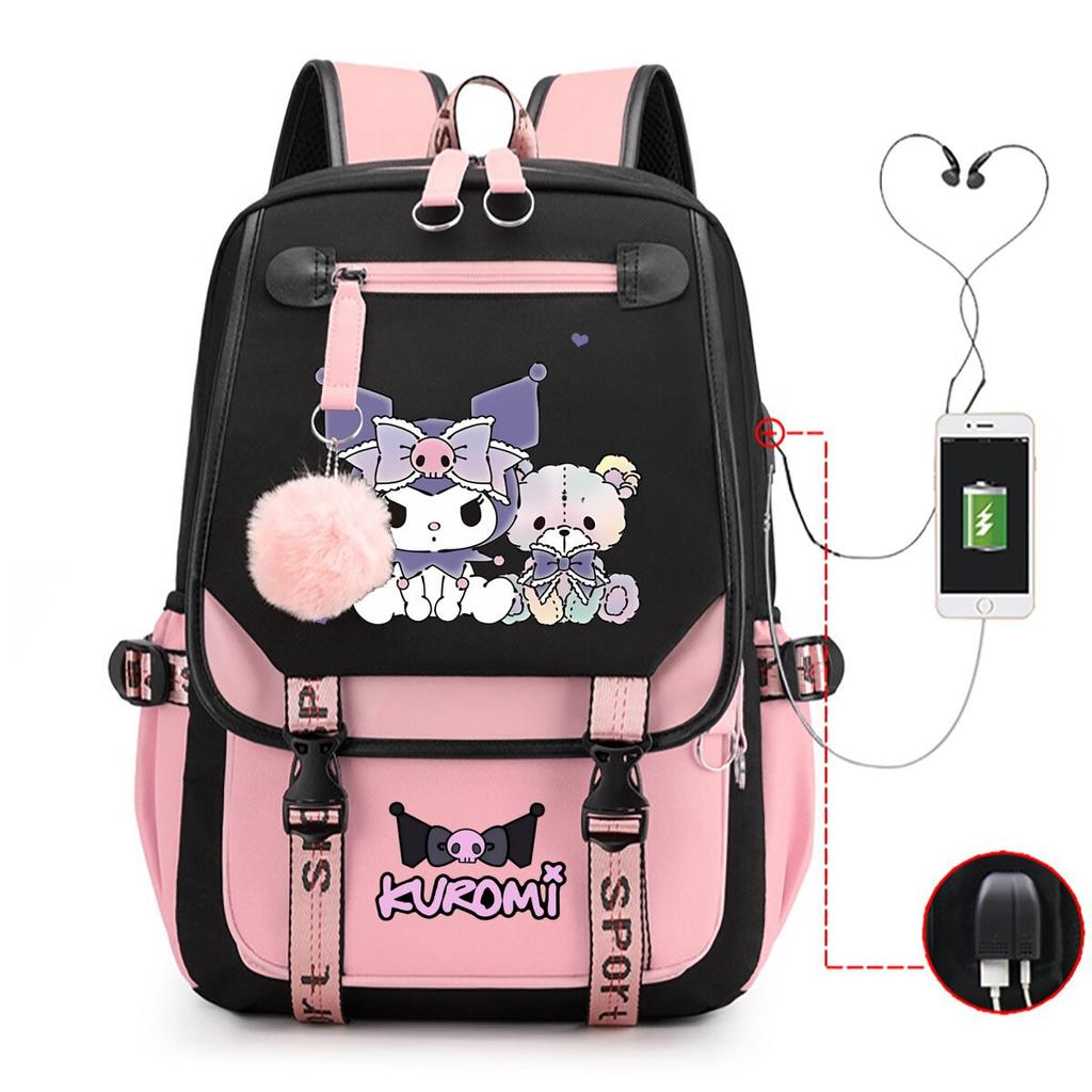Universal Schoolbag Animation Cartoon Popularity Peripheral Printing Student Casual Backpack Multi-Function With Usb