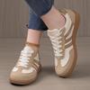 Spring Retro Women's Color-Block Training Shoes - Plus Size Lace-up Athletic Casuals