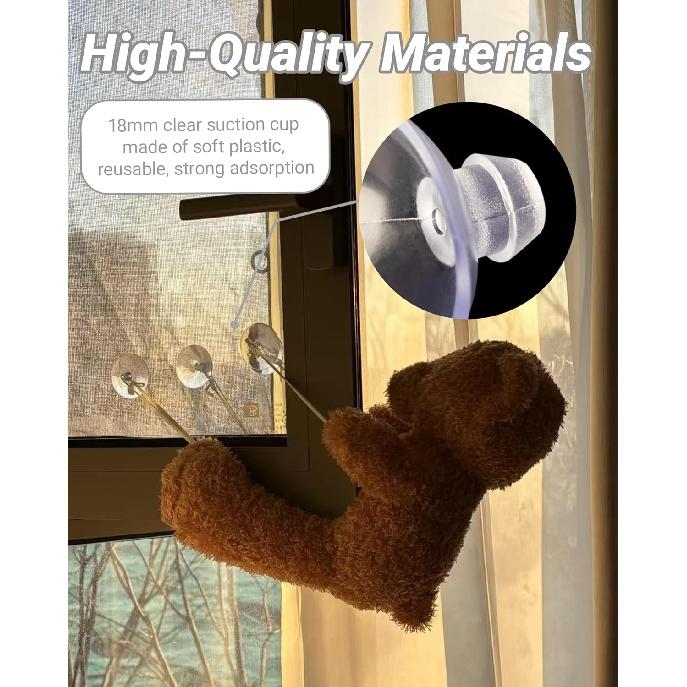 Anti-Collision Suction Cups for Glass Table Protection, 20 Pack 18mm/0.7" Transparent Clear Bumpers, Pads for Furniture, Desks, Countertops - No