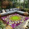Tuniu Floral Daisy Pattern Rug Non-Slip Home Floor Carpet Mat for Living Room Bedroom