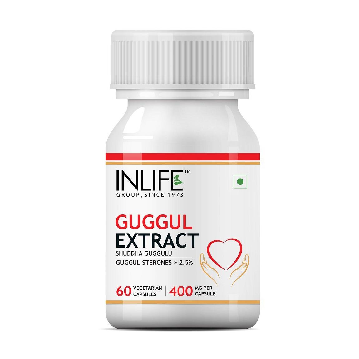 

Екстракт Гуггула (60 кап, 400 мг), Guggul Extract, INLIFE