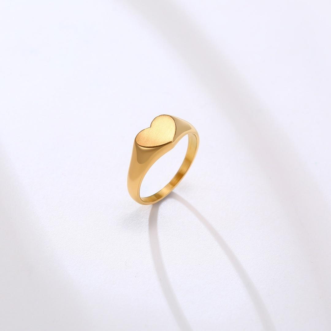 

Stainless Steel Heart Rings Women Gold Color Engagement Wedding Party Ring Finger Jewelry Gift For Girlfriend Valentine s Day 6