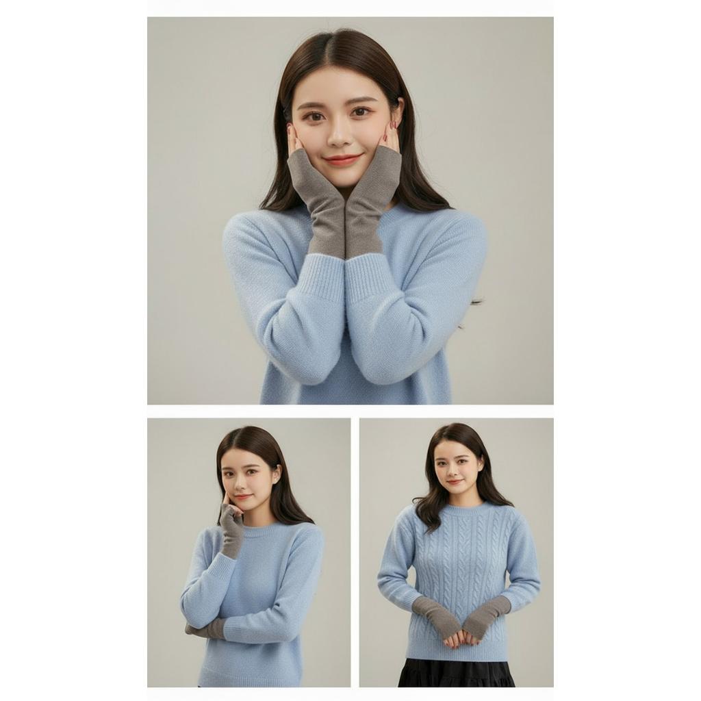 De Rong, Half Fingered Gloves, Warm, Student, Writing, Touchscreen, Gloves, Self Heating, Office, Typing, Fingerless Gloves