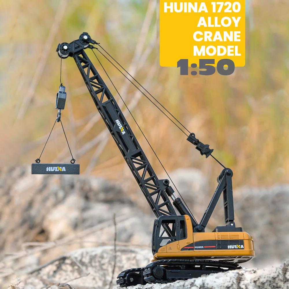 Huina 1720 Turmdrehkran Modell 1/50 Simulation Legierung Kranwagen Modell Sammlung Baustellenfahrzeuge LKW Spielzeug Für Jungen Geschenk
