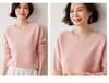 Women's Cashmere Round Neck Sweater: Autumn/Winter Loose Fit with Saddle Shoulder Design, Thick Base Layer.