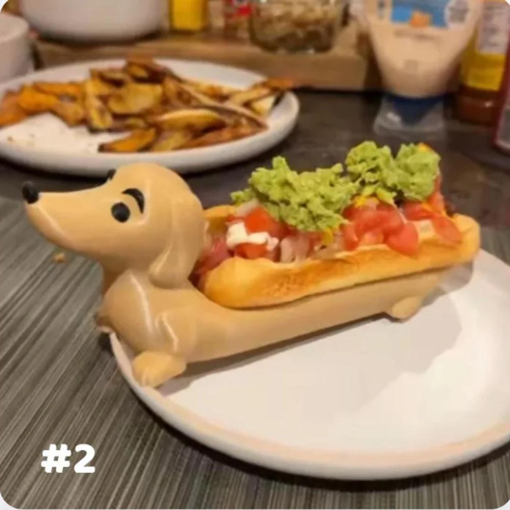 

Поднос в форме куба в форме собаки таксы, новинка, форма для сосисок и собак для вечеринок и поделок, украшение для хот-догов, банкет, украшение для дома белый