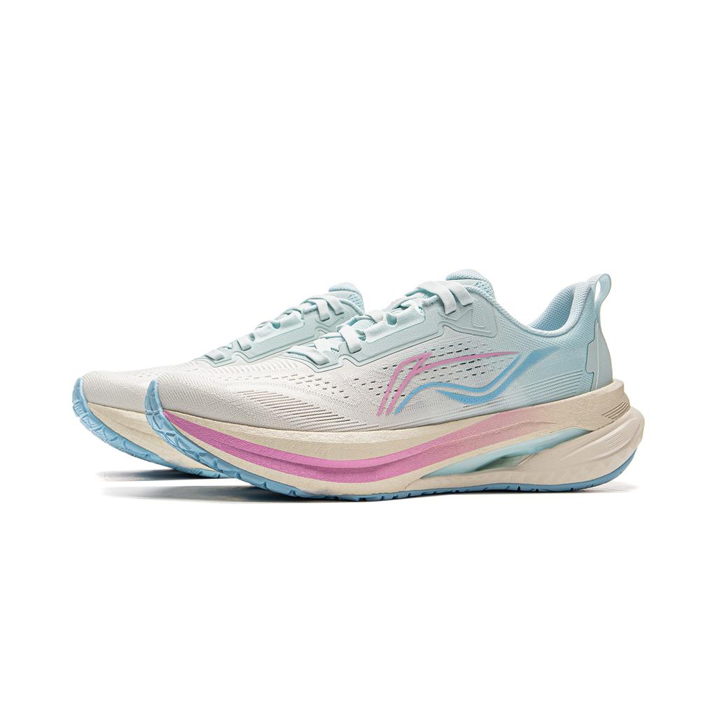 New LINING Wugui 5S 5.0 Running Shoes Women's Low Top White Blue ARSV022-6