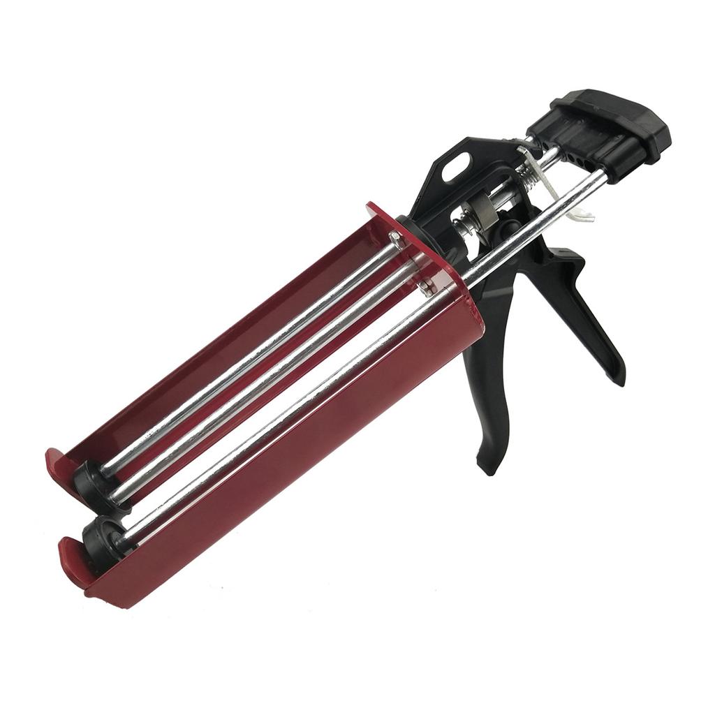 Manual Dual Cartridge Caulking Gun Two-Component Caulking Gun Iron Adhesive Applicator Gun for Epoxy Acrylic Polyurethane
