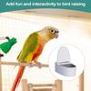 Multifunktionale PP Vogel Wasserbad Box Badewanne Papagei Für Wellensittich Hängende Toilette Trainingszubehör Abnehmbar Klebebefestigt