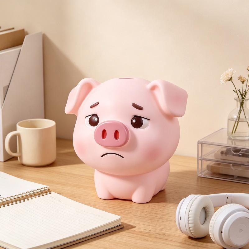 Cute Crying Piggy Bank: Creative Cartoon Pig Money Box & Home Decoration