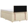 Box Spring Bed with Mattress Cream 120 x 190 cm Fabric