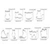 9Pcs Stainless Steels Biscuit Molds Dessert Cutters Cute Cats Cookie Cutters DIY Fondants Cake Molds Kitchen Pastries Bakewares