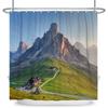 Natural Scenery Shower Curtain Blue Sky Grassland White Clouds 3D Printing Home Bathroom Decoration Waterproof Curtain With Hook