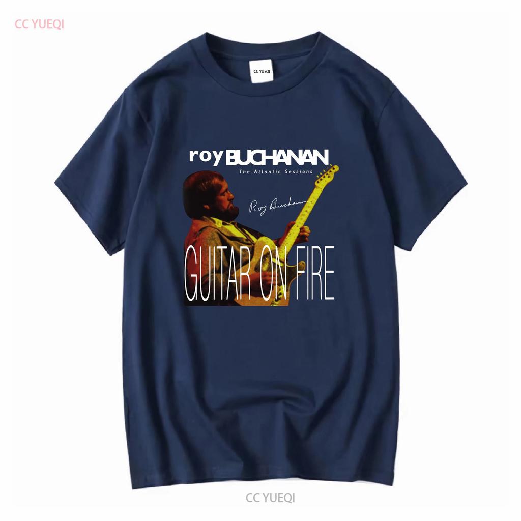 Nuova Roy Buchanan Guitar on Fire La Atlantic T-shirt Tutte le Taglie dalla S alla 5XL 1T196 vintage Lavato abbigliamento di design Casual Unisex