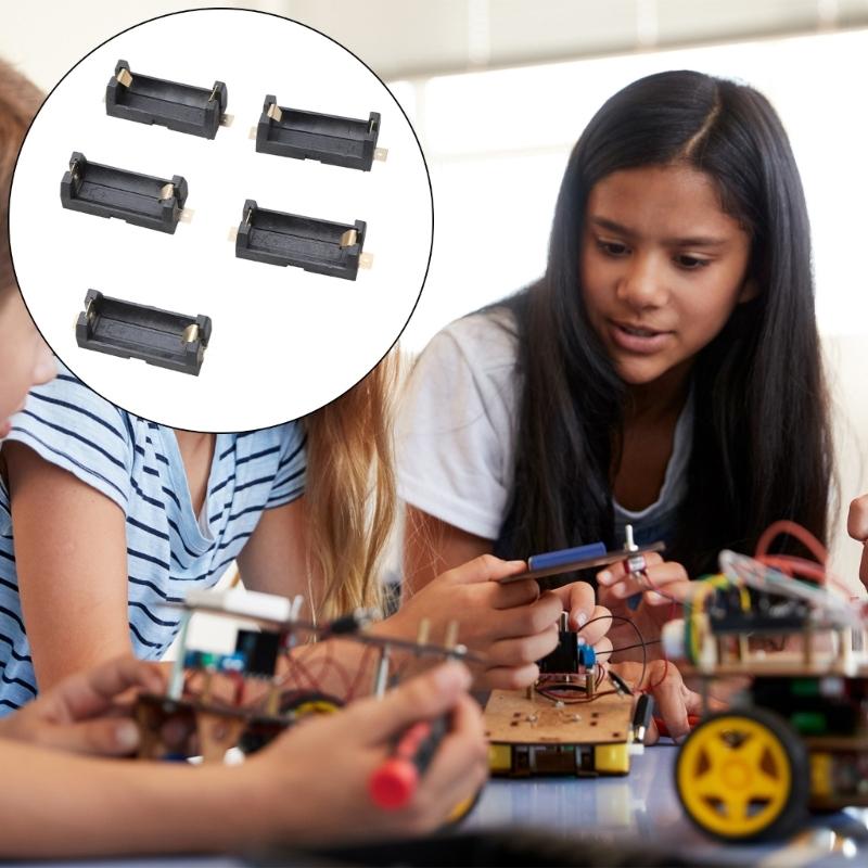 5Pcs CR123A Battery Case Holder Plastic ABS Mounting Leads For 16340 17335 Power Small Electronic Projects