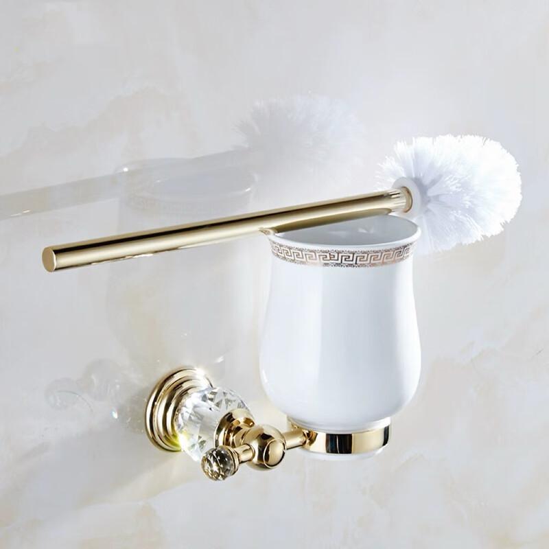 Yuzhu Crystal Gold Wall-Mounted Toilet Brush