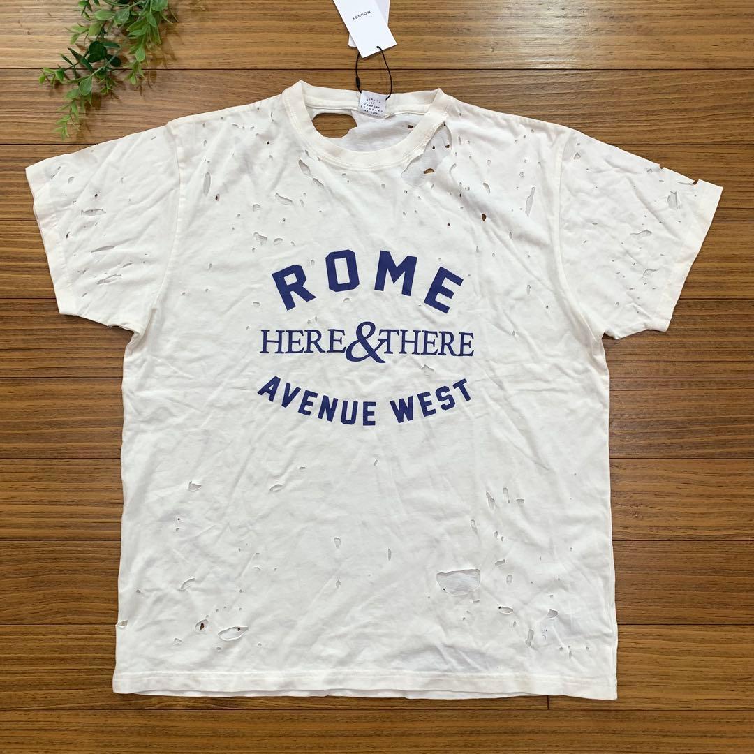 NewMOUSSY Distressed T-shirt Free Ivory