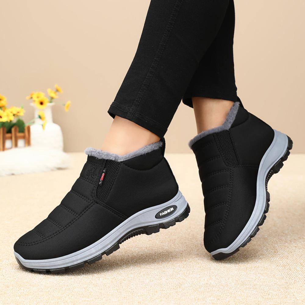Fashion Fashion Snow Boots for Women 2025 New Round Toe Plush Warm Black Casual Comfortable Women's Ankle Boots