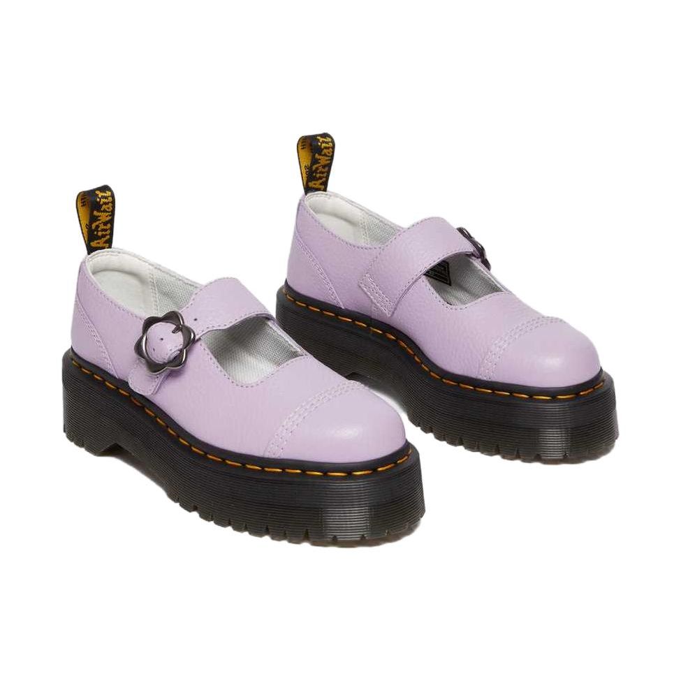 Dr. Martens Addina Kožené Pohodlné Ležérní Boty se Silnou Podrážkou Dámské Boty Fialové 30805308