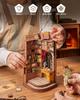 ROBOTIME DIY Book Nook Kit Dollhouse Kit Miniature House Kit 3D Wood Puzzle Wooden Handmade Craft Bookstand Assembly Bookshelf Decoration Easy Assembl