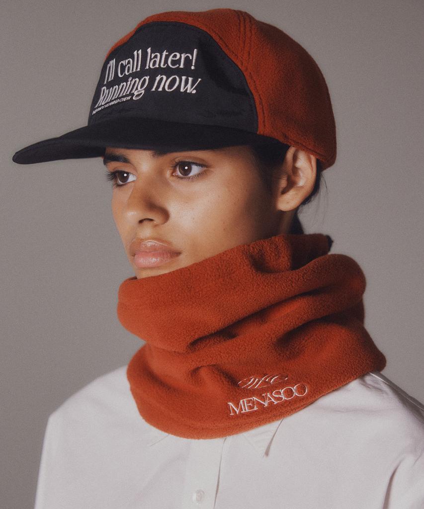 Minasu Hide Earmuffs Cap_Brick