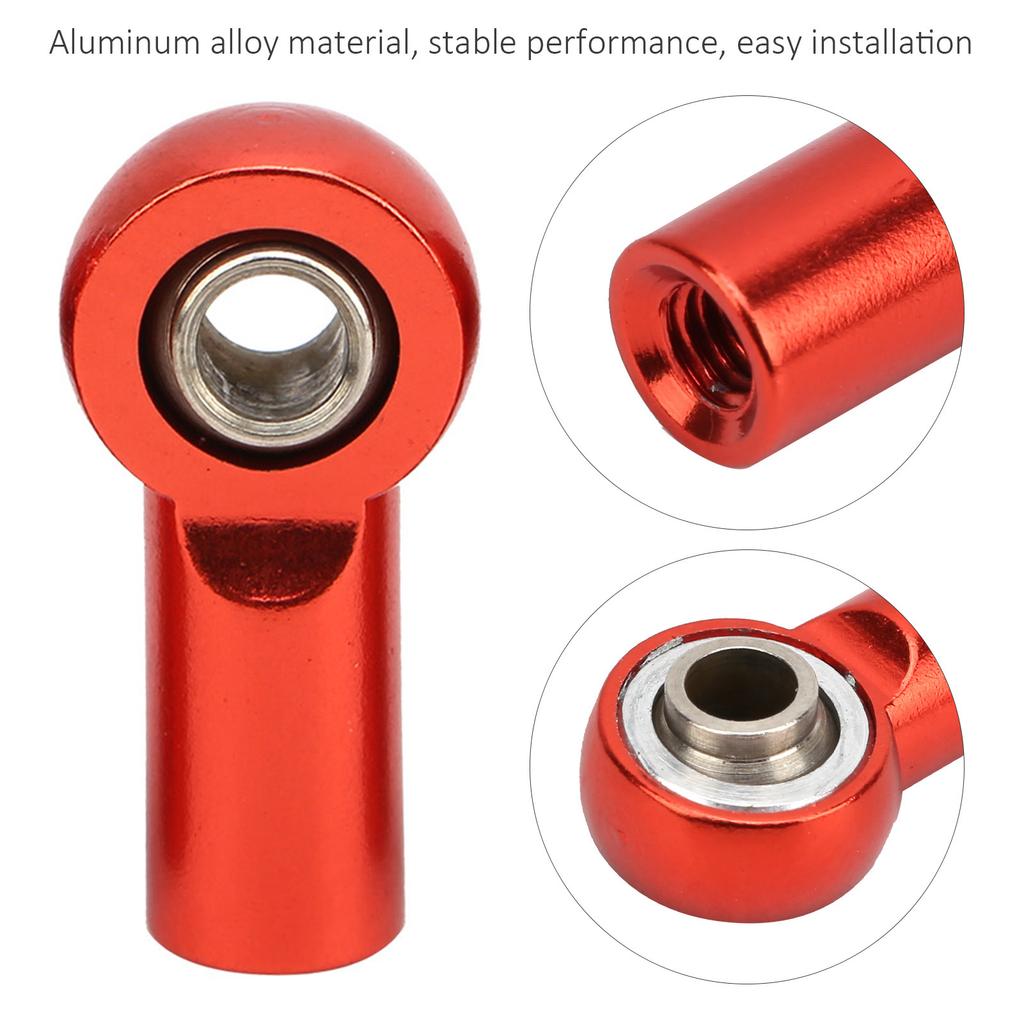 Link Rod End Ball Joint Aluminum Alloy Fit for HSP/RGT/Himoto/REDCAT 1/10 RC CarRed