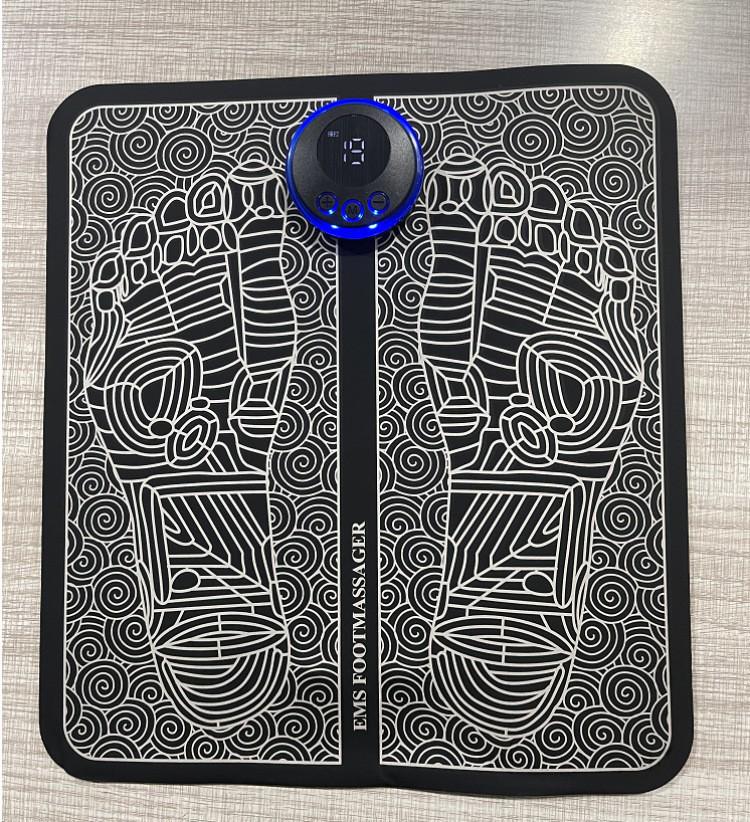 Smart EMS USB Rechargeable Foot Massager Mat with Microcurrent Sole Pulse Therapy