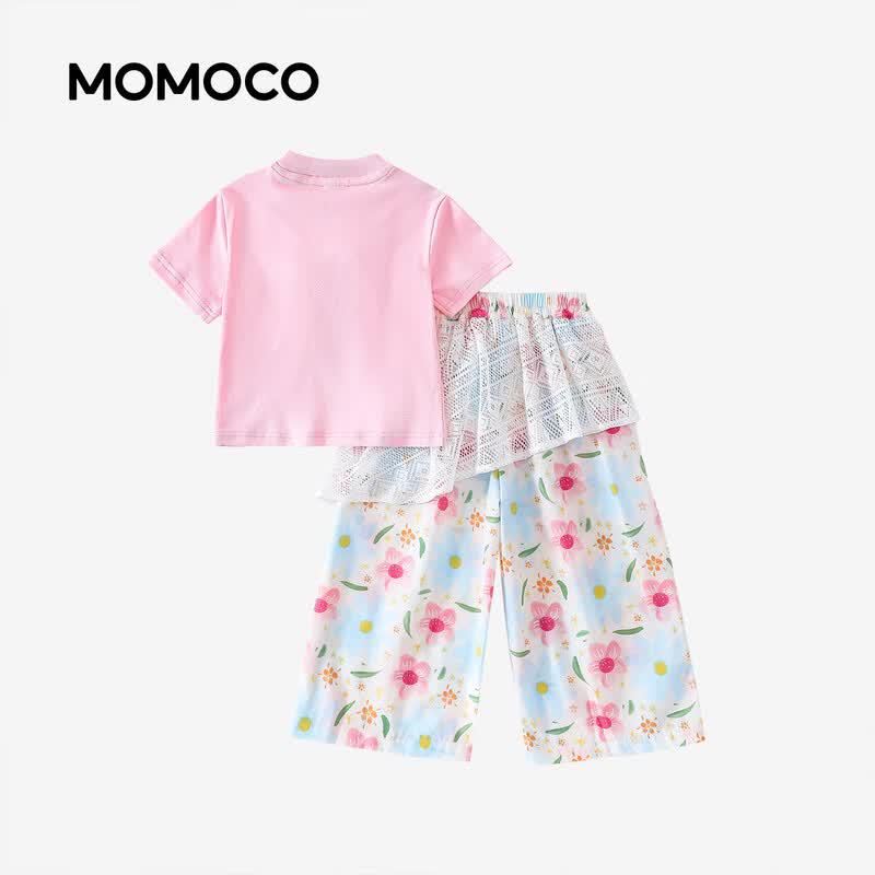 MOMOCO Girls' Sweet Two-Piece Summer Outfit