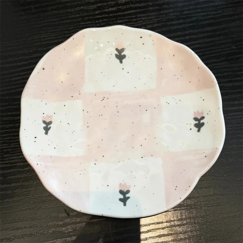 

Чернила брызги искусства Кофейная кружка Рука щипок Керамическая воронка для кофе десертная тарелка расписанная вручную Милая керамическая кружка Завтрак молоко Чашка Блюдце 301-400ml