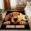 1PC Custom Name Dachshund Paws Artwork Theme Floor Mat Ideal for Living Room, Game Rooms, Office, Bedroom,Floor Mat Playful Design