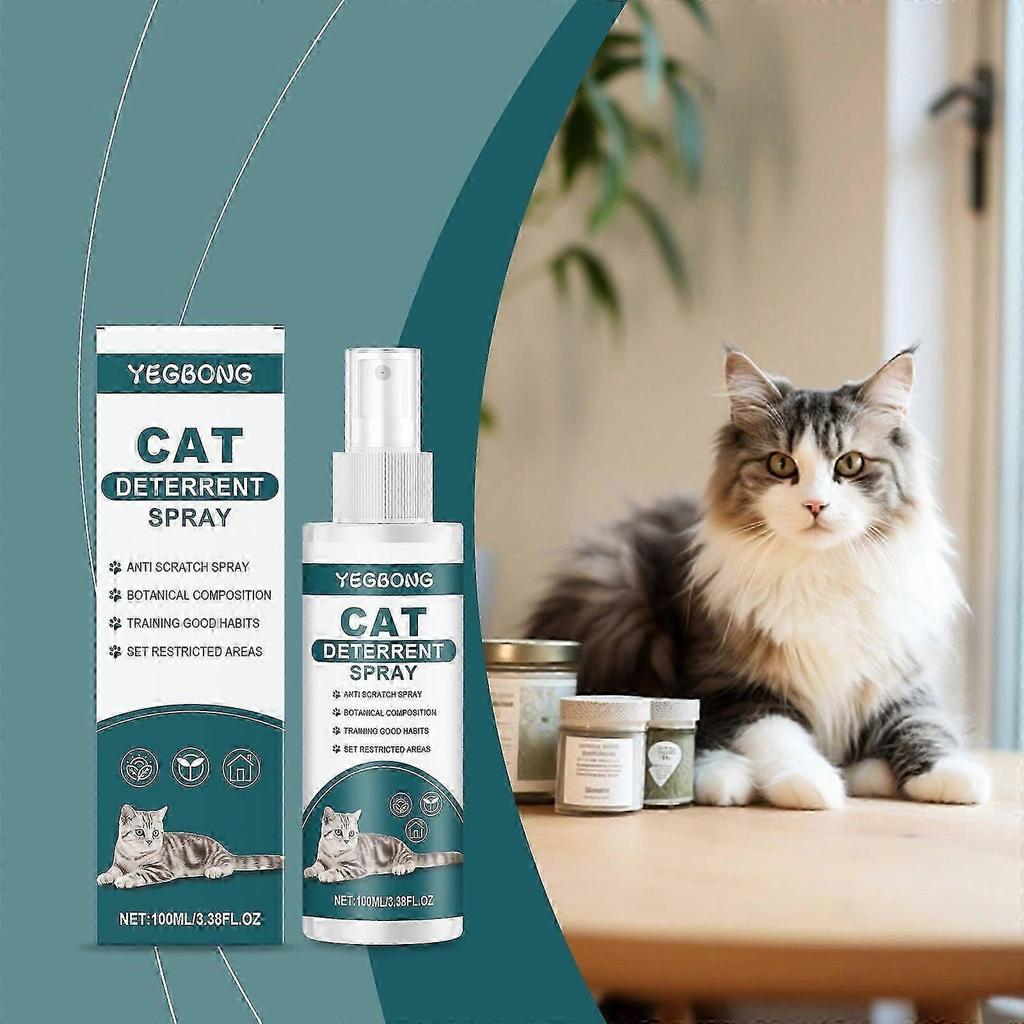 Cat Deterrent Spray, Natural Cat Spray Deterrent for Urine Marking & Scratching, Safe Indoor & Outdoor Effective Cat Scratch Deterrent Training Aid Fo