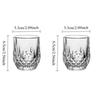 2 Stück Shotglas Whiskyglas Mini-Glasbecher für Likör Schnapsgläser Tequila-Gläser Kleine Kristallglasbecher 85ml/80ml Weinglas