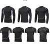 Mens Compression Athletic Set Gym Workout Running Quick-Dry Tank Top Short Sleeve Long Sportswear