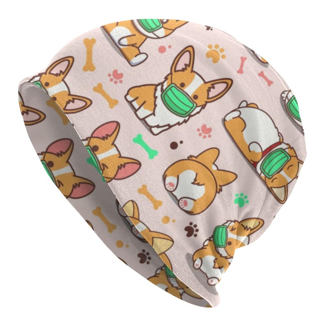 Winter Warmer süßer Pomeranian Deutscher Spitz mit Blumen Motorhaube Femme Beanie Mütze Hippie Haustier Hund Outdoor Ski Skullies Beanies Cap