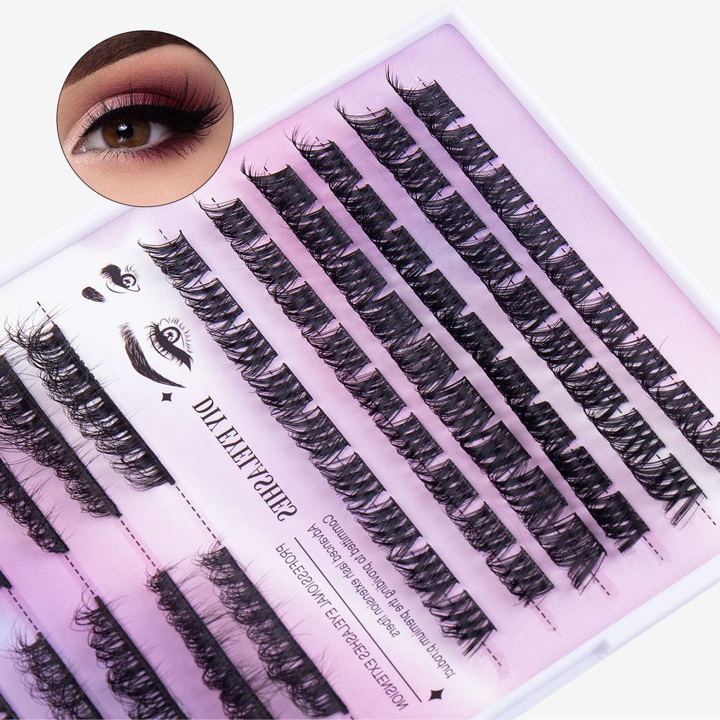 Diy Segmented Single-Cluster False Eyelashes Grafted Eyelashes Large-Capacity Combination Set