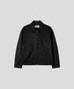 Black Moment Faux Suede Zip-Up Jacket [Black]