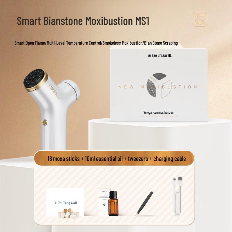 Smart Bianstone Moxibustion Gua Sha Massager MS1 Gift Set
