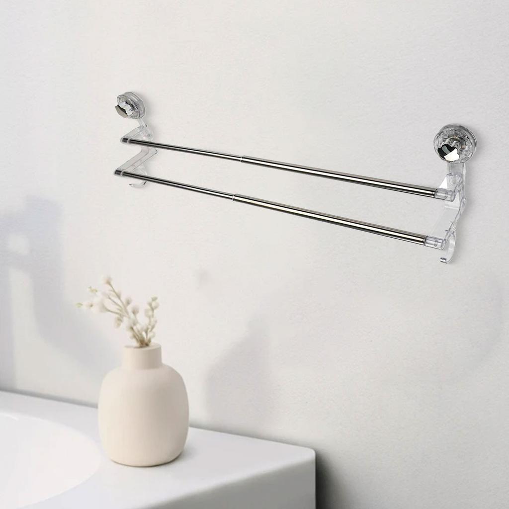 For Tiles For Glass Towel Bar Holder Towel Storage Home Organization Multi-purpose Bathroom Towel Rack Bathroom And Kitchen Use