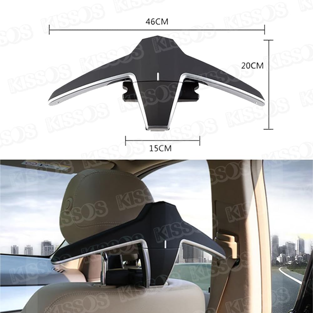 Car Headrest Hanger for and Stylish and Versatile Multi-Purpose Suits, Coats, Jackets,