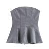 Autumn Women's European Style Versatile Short Skirt and Bandeau Top Set